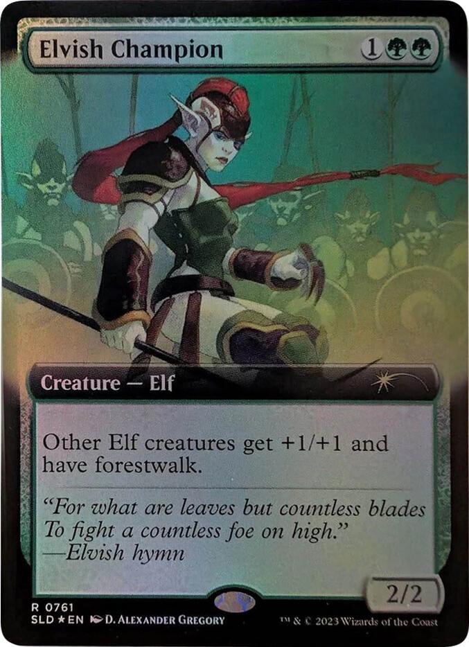 Elvish Champion (Extended Art) [Secret Lair Drop Series] MTG Single Magic: The Gathering | Red Claw Gaming