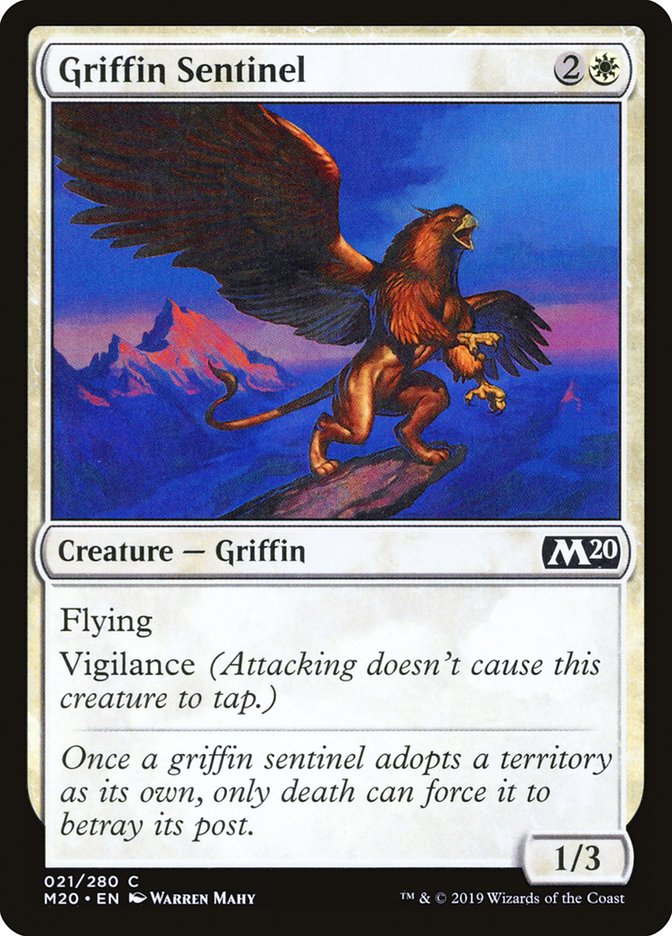Griffin Sentinel [Core Set 2020] MTG Single Magic: The Gathering | Red Claw Gaming