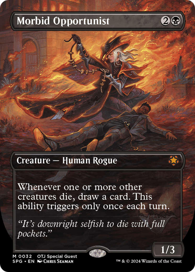 Morbid Opportunist (Borderless) [Outlaws of Thunder Junction Special Guests] MTG Single Magic: The Gathering | Red Claw Gaming