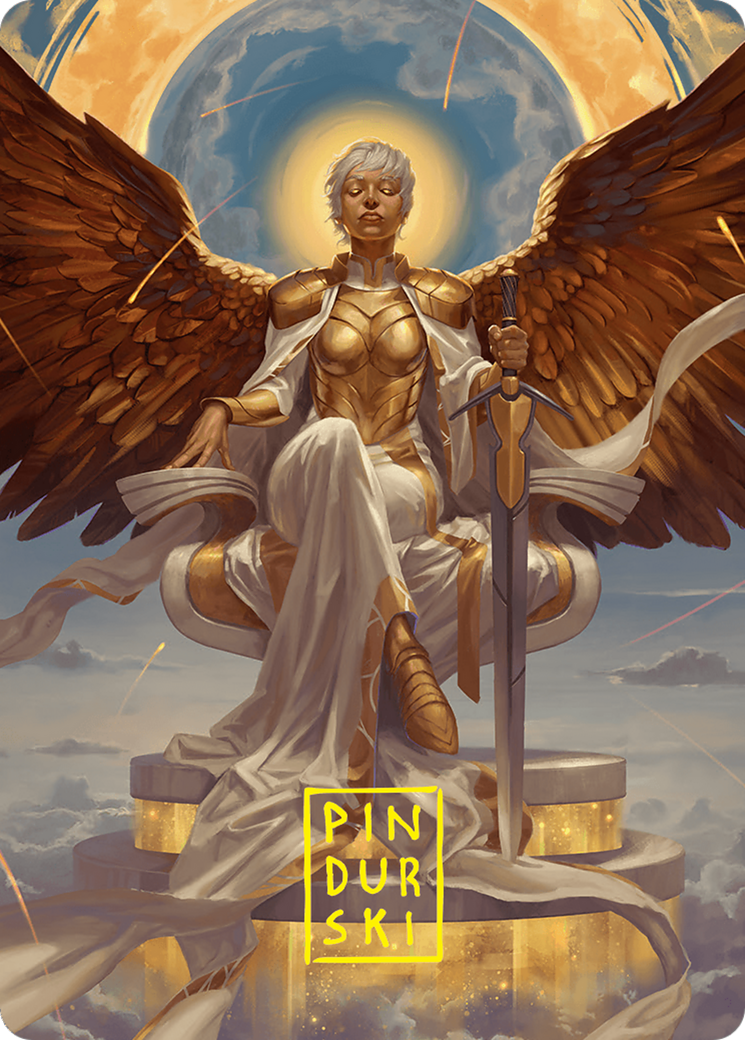 Herald of Eternal Dawn Art Card (27/54) (Gold-Stamped Signature) [Foundations Art Series] MTG Single Magic: The Gathering | Red Claw Gaming