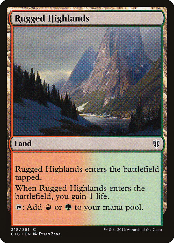 Rugged Highlands [Commander 2016] MTG Single Magic: The Gathering | Red Claw Gaming