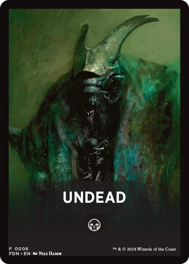 Undead Theme Card [Foundations Tokens] MTG Single Magic: The Gathering | Red Claw Gaming