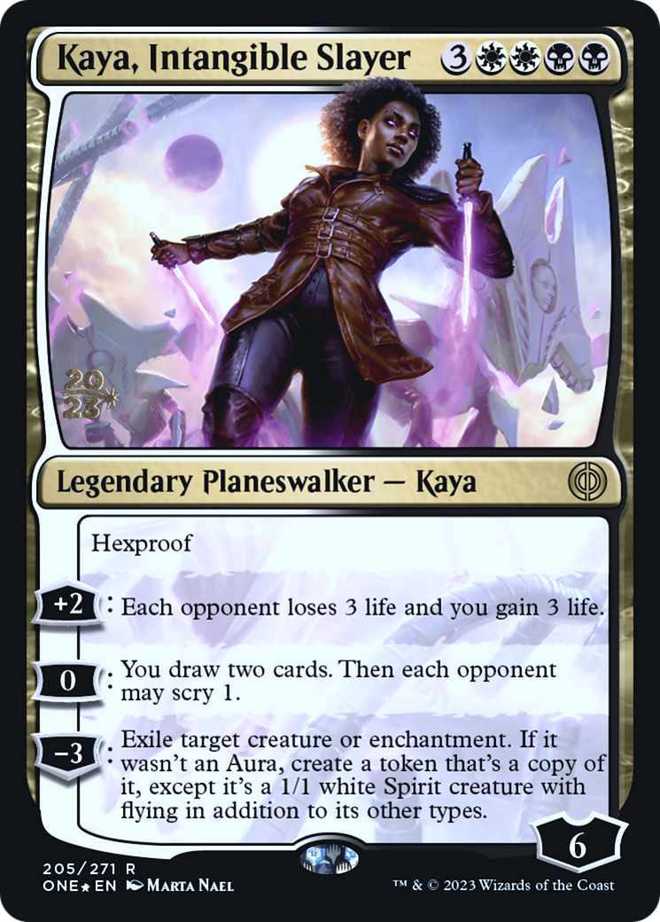 Kaya, Intangible Slayer [Phyrexia: All Will Be One Prerelease Promos] MTG Single Magic: The Gathering | Red Claw Gaming