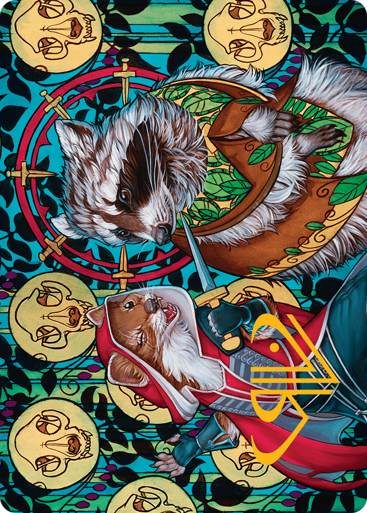 Ruthless Negotiation Art Card (Gold-Stamped Signature) [Bloomburrow Art Series] MTG Single Magic: The Gathering    | Red Claw Gaming