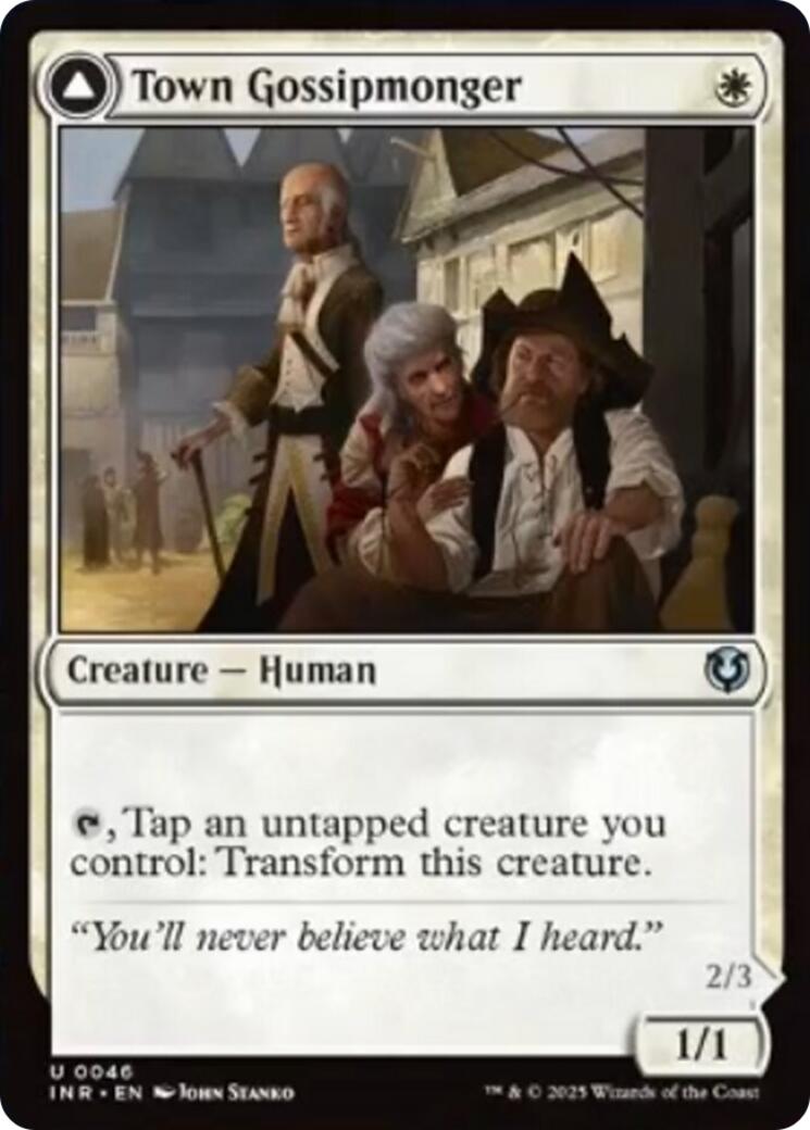 Town Gossipmonger // Incited Rabble [Innistrad Remastered] MTG Single Magic: The Gathering | Red Claw Gaming