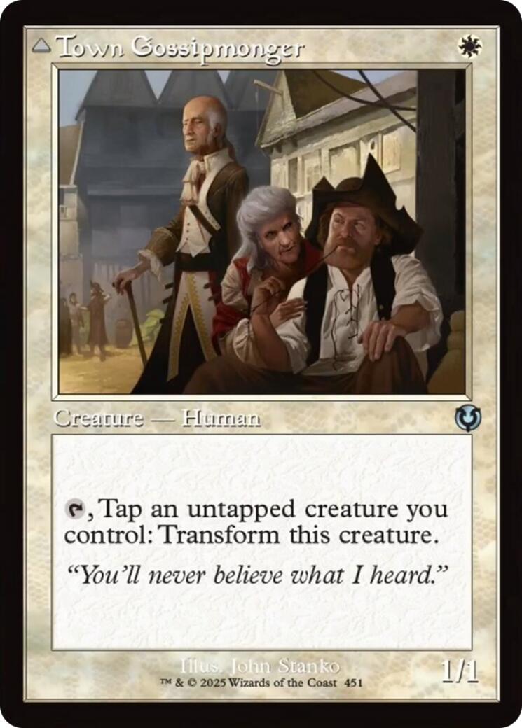 Town Gossipmonger // Incited Rabble (Retro Frame) [Innistrad Remastered] MTG Single Magic: The Gathering | Red Claw Gaming