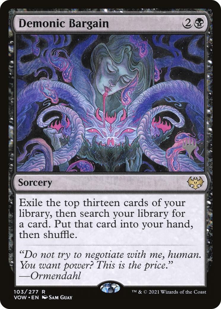 Demonic Bargain (Promo Pack) [Innistrad: Crimson Vow Promos] MTG Single Magic: The Gathering | Red Claw Gaming