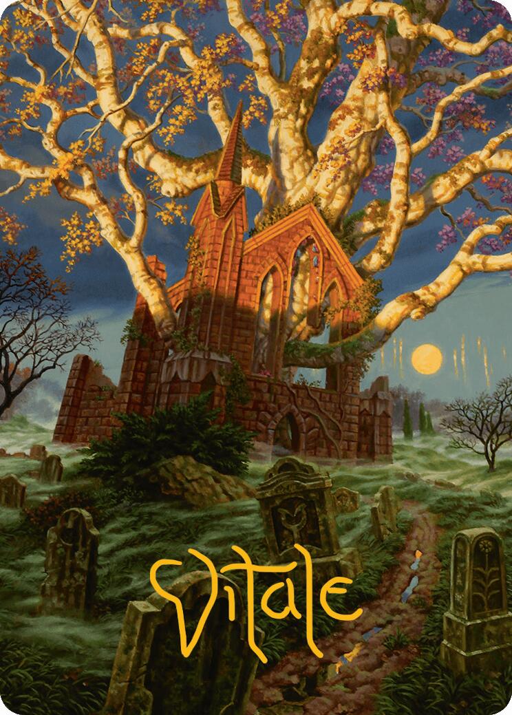 Abundant Growth Art Card (Gold-Stamped Signature) [Innistrad Remastered Art Series] MTG Single Magic: The Gathering | Red Claw Gaming