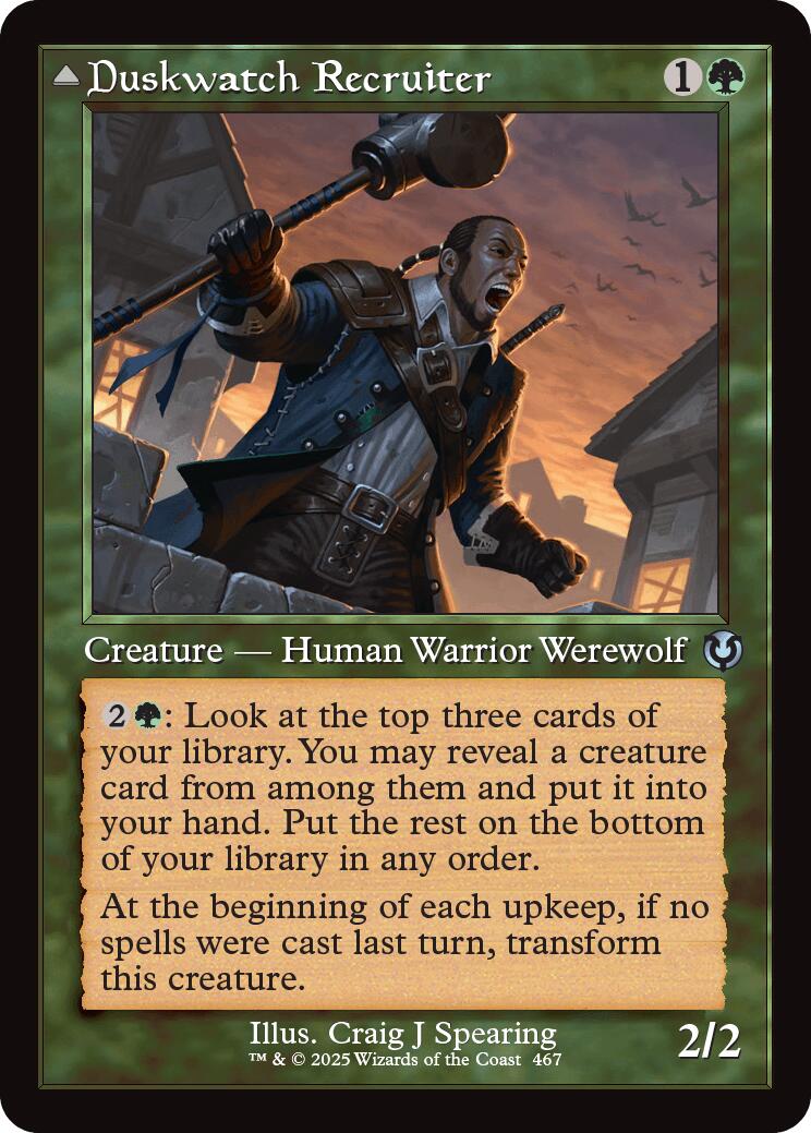 Duskwatch Recruiter // Krallenhorde Howler (Retro Frame) [Innistrad Remastered] MTG Single Magic: The Gathering | Red Claw Gaming