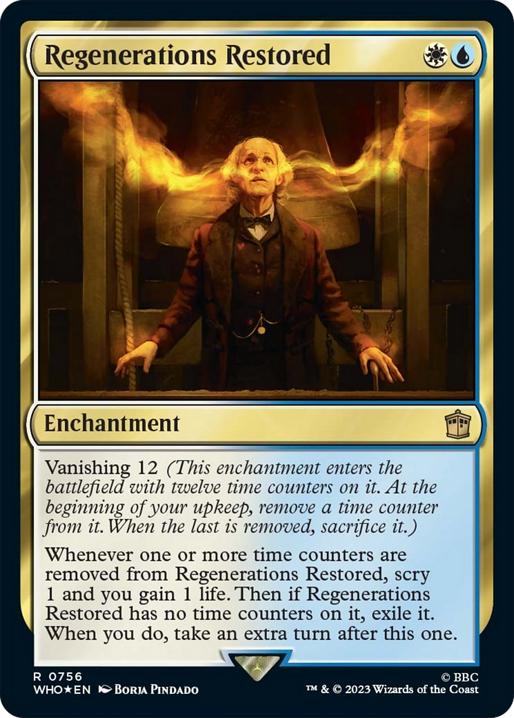 Regenerations Restored (Surge Foil) [Doctor Who] MTG Single Magic: The Gathering | Red Claw Gaming