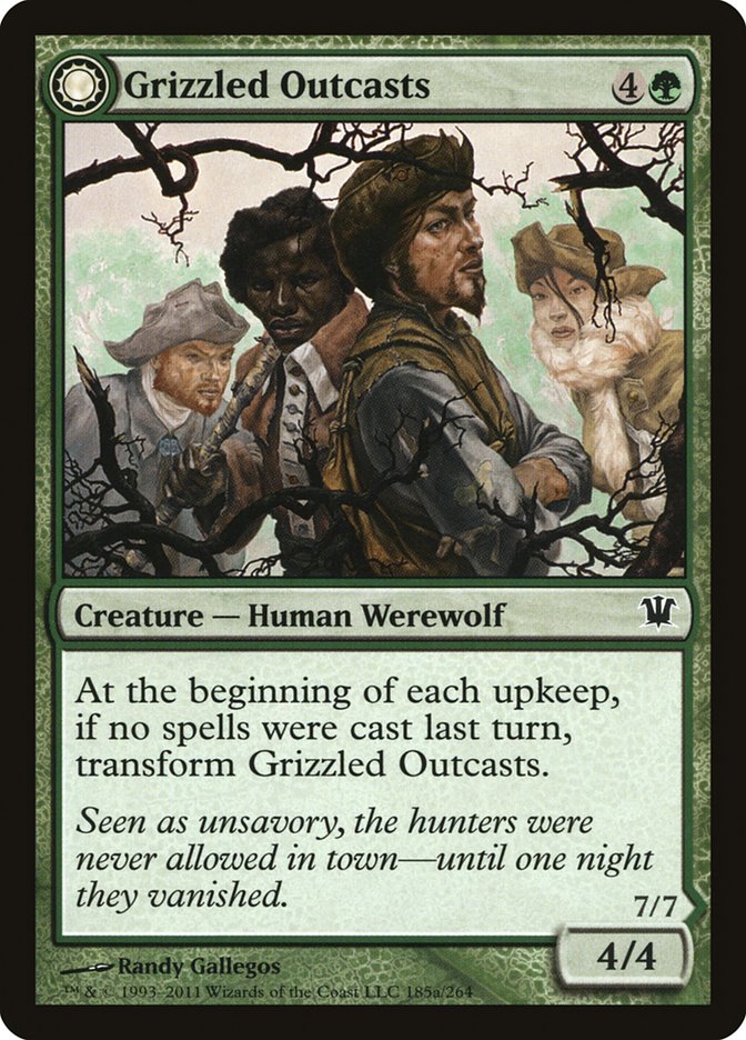 Grizzled Outcasts // Krallenhorde Wantons [Innistrad] MTG Single Magic: The Gathering | Red Claw Gaming