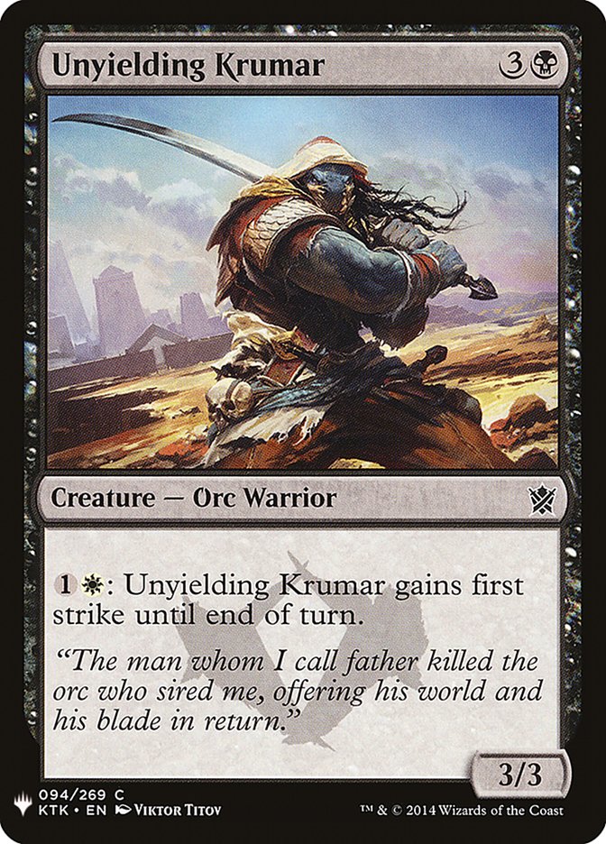 Unyielding Krumar [Mystery Booster] MTG Single Magic: The Gathering    | Red Claw Gaming