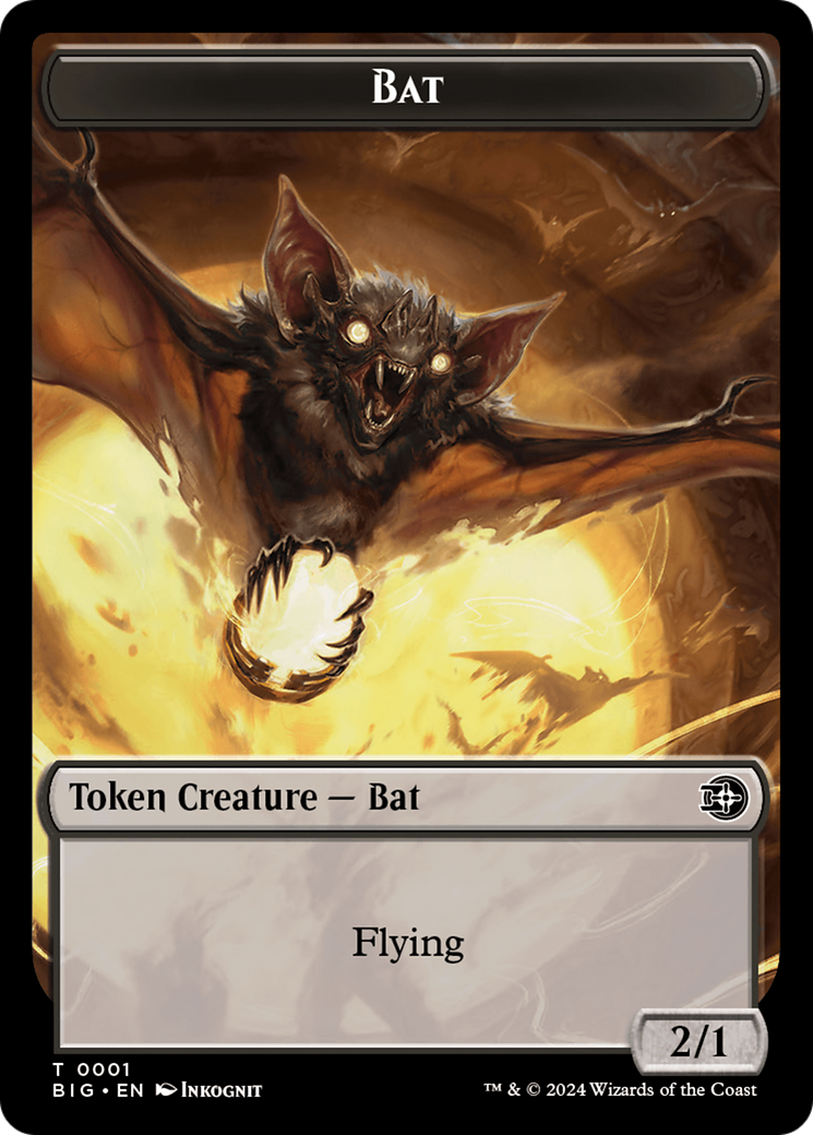 Bat Token [Outlaws of Thunder Junction: The Big Score Tokens] | Red Claw Gaming