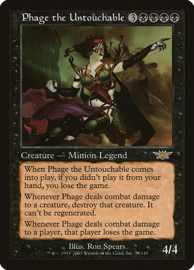 Phage the Untouchable [Legions] MTG Single Magic: The Gathering | Red Claw Gaming