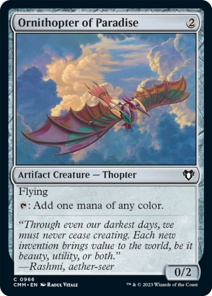 Ornithopter of Paradise [Commander Masters] MTG Single Magic: The Gathering | Red Claw Gaming
