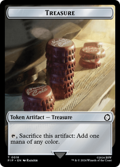 Treasure (0018) // Warrior Double-Sided Token [Fallout Tokens] MTG Single Magic: The Gathering | Red Claw Gaming