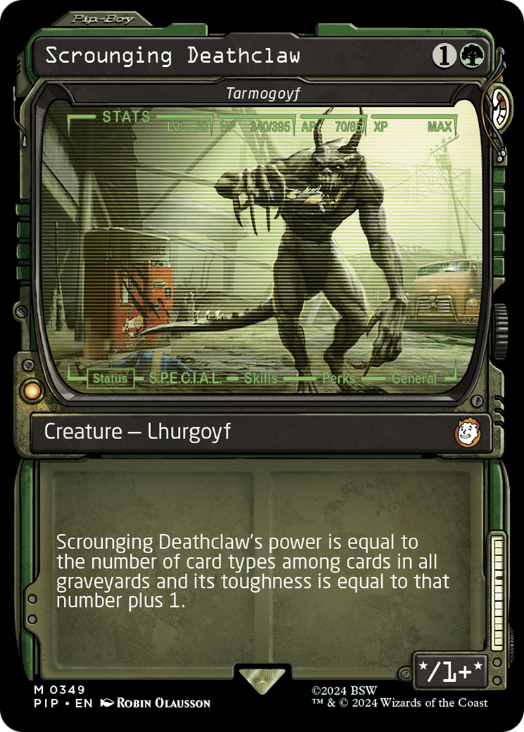 Scrounging Deathclaw - Tarmogoyf (Showcase) [Fallout] MTG Single Magic: The Gathering | Red Claw Gaming