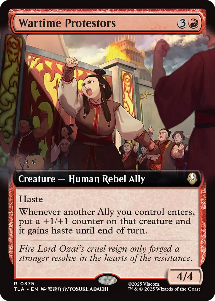 Wartime Protestors (Extended Art) [Avatar: The Last Airbender] MTG Single Magic: The Gathering | Red Claw Gaming