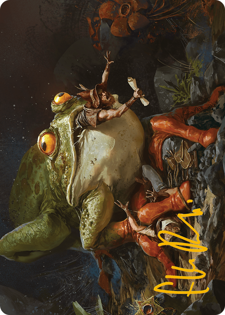 Rampant Frogantua Art Card (Gold-Stamped Signature) [Modern Horizons 3 Art Series] MTG Single Magic: The Gathering    | Red Claw Gaming