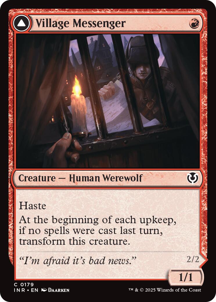 Village Messenger // Moonrise Intruder [Innistrad Remastered] MTG Single Magic: The Gathering | Red Claw Gaming