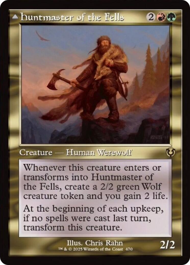 Huntmaster of the Fells // Ravager of the Fells (Retro Frame) [Innistrad Remastered] MTG Single Magic: The Gathering | Red Claw Gaming