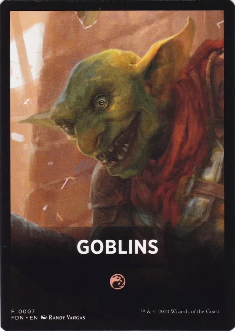 Goblins Theme Card [Foundations Tokens] MTG Single Magic: The Gathering | Red Claw Gaming