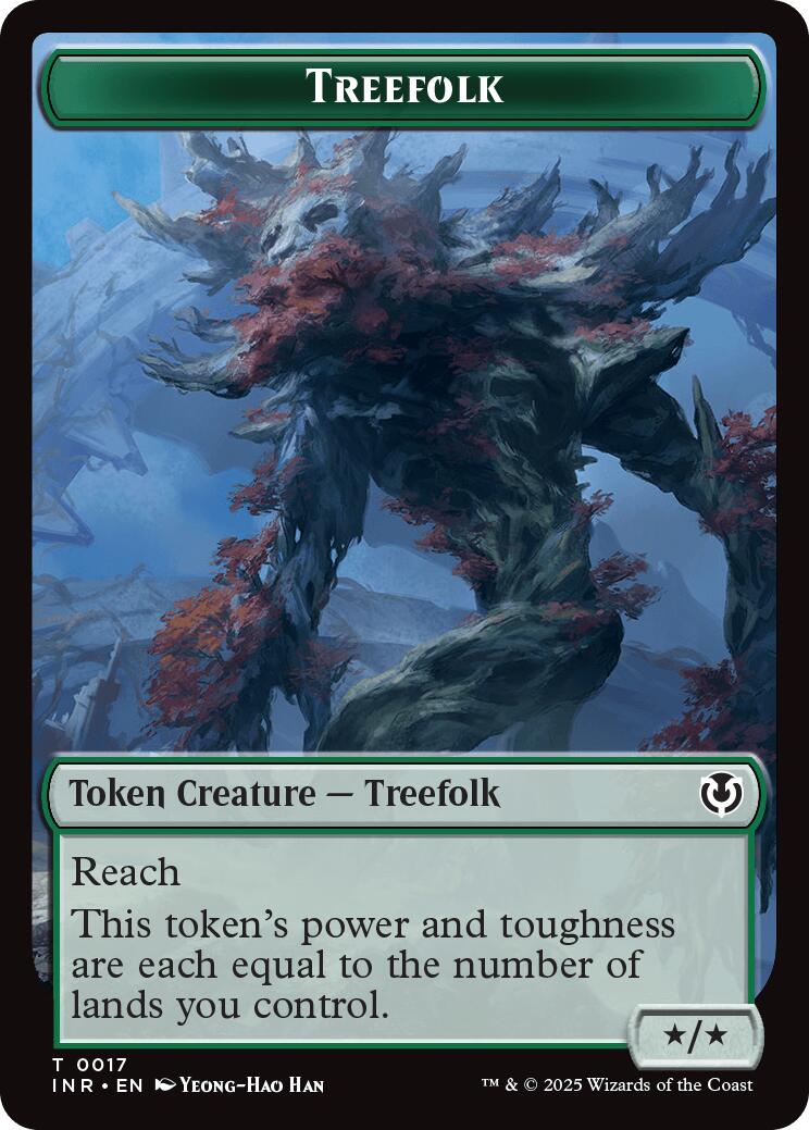 Treefolk // Emblem - Wrenn and Seven Double-Sided Token [Innistrad Remastered Tokens] MTG Single Magic: The Gathering | Red Claw Gaming