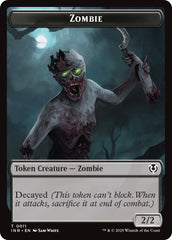 Zombie (0011) // Zombie (0012) Double-Sided Token [Innistrad Remastered Tokens] MTG Single Magic: The Gathering | Red Claw Gaming