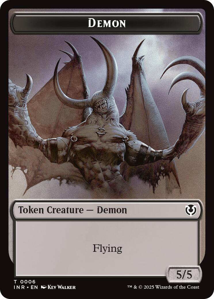 Demon // Human Cleric Double-Sided Token [Innistrad Remastered Tokens] MTG Single Magic: The Gathering | Red Claw Gaming