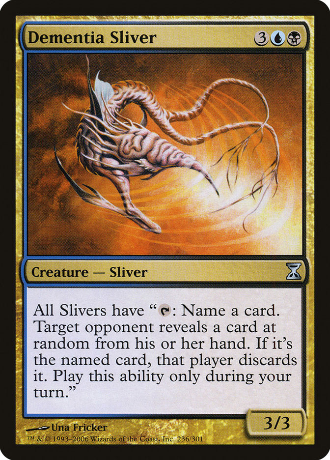 Dementia Sliver [Time Spiral] MTG Single Magic: The Gathering | Red Claw Gaming