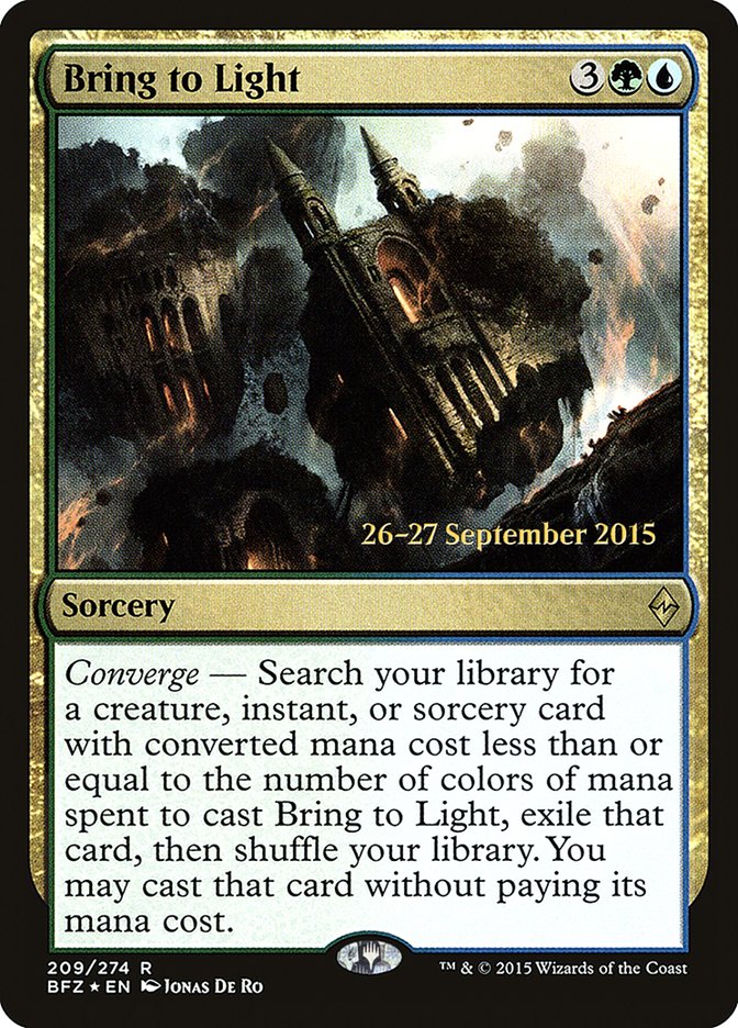 Bring to Light [Battle for Zendikar Prerelease Promos] MTG Single Magic: The Gathering | Red Claw Gaming
