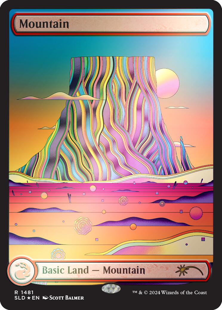 Mountain (1481) (Rainbow Foil) [Secret Lair Drop Series] MTG Single Magic: The Gathering | Red Claw Gaming