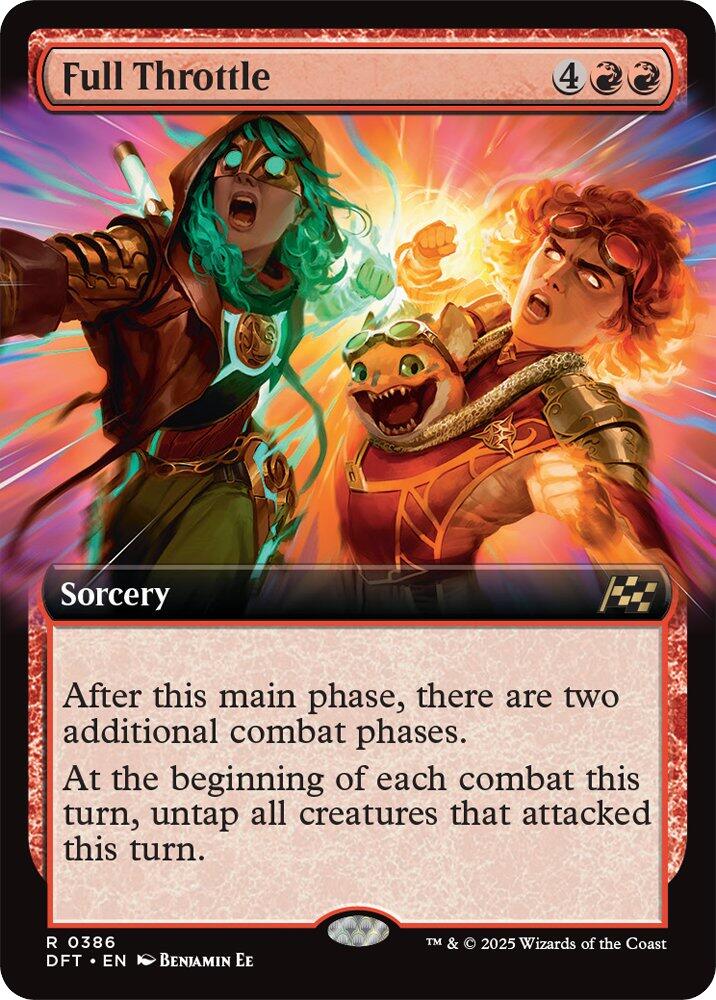 Full Throttle (Extended Art) [Aetherdrift] MTG Single Magic: The Gathering | Red Claw Gaming