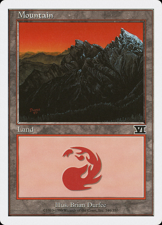 Mountain (346) [Classic Sixth Edition] MTG Single Magic: The Gathering | Red Claw Gaming