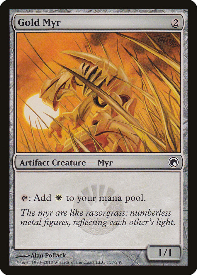 Gold Myr [Scars of Mirrodin] MTG Single Magic: The Gathering | Red Claw Gaming