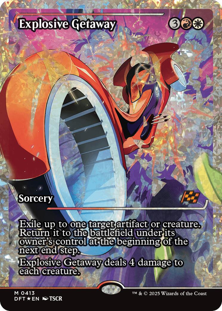 Explosive Getaway (Showcase Fracture Foil) (Japanese) [Aetherdrift] MTG Single Magic: The Gathering | Red Claw Gaming