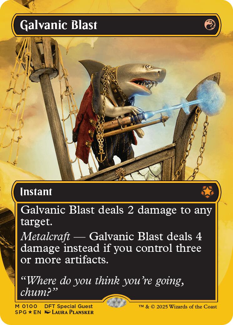 Galvanic Blast (Borderless) (First-Place Foil) [Aetherdrift Special Guests] MTG Single Magic: The Gathering | Red Claw Gaming