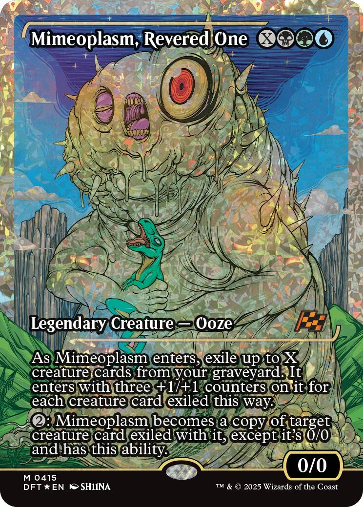 Mimeoplasm, Revered One (Showcase Fracture Foil) (Japanese) [Aetherdrift] MTG Single Magic: The Gathering | Red Claw Gaming