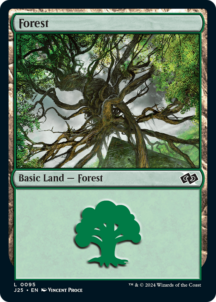 Forest (95) [Foundations Jumpstart] MTG Single Magic: The Gathering | Red Claw Gaming