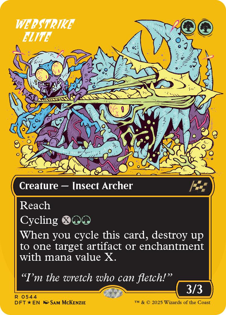 Webstrike Elite (Borderless) (First-Place Foil) [Aetherdrift] MTG Single Magic: The Gathering | Red Claw Gaming