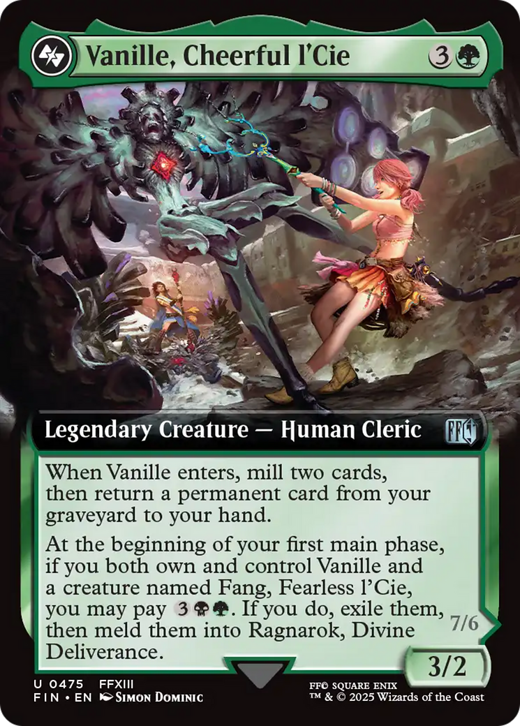 Vanille, Cheerful l'Cie // Ragnarok, Divine Deliverance (Extended Art) [FINAL FANTASY] MTG Single Magic: The Gathering | Red Claw Gaming
