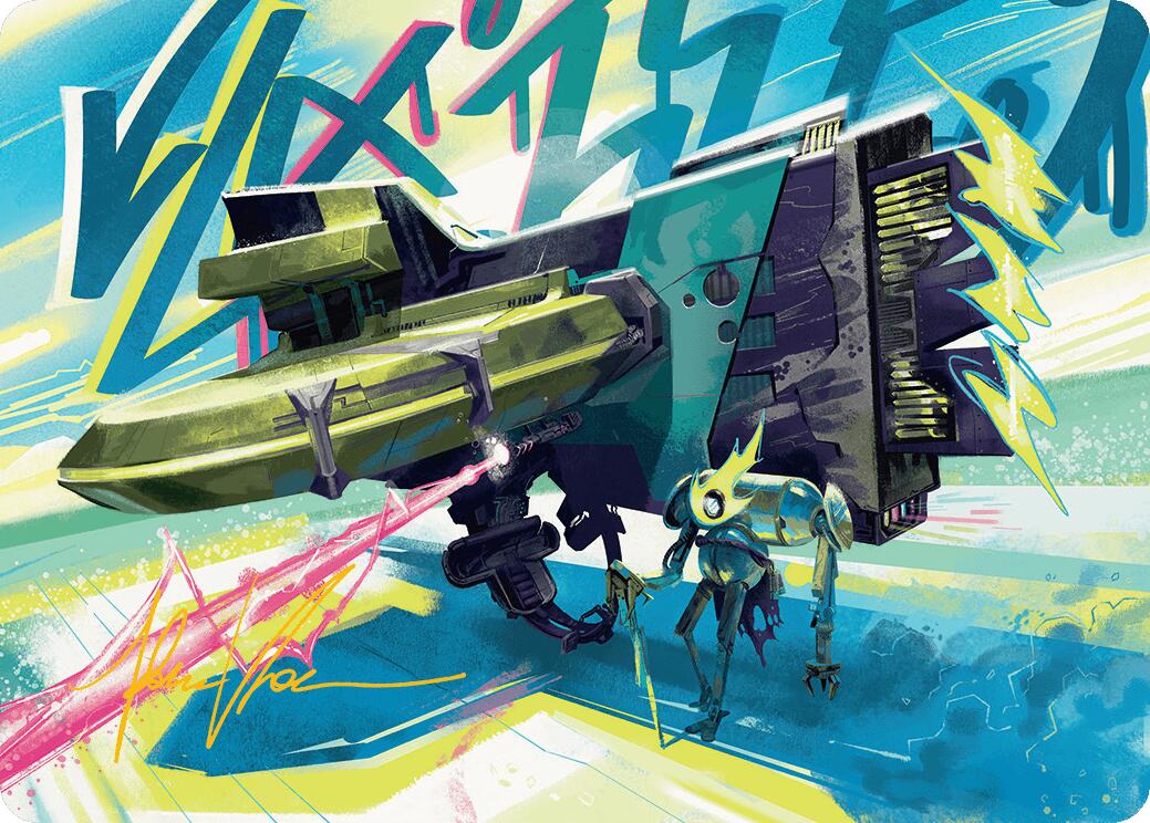 Salvation Engine Art Card (Gold-Stamped Signature) [Aetherdrift Art Series] MTG Single Magic: The Gathering | Red Claw Gaming