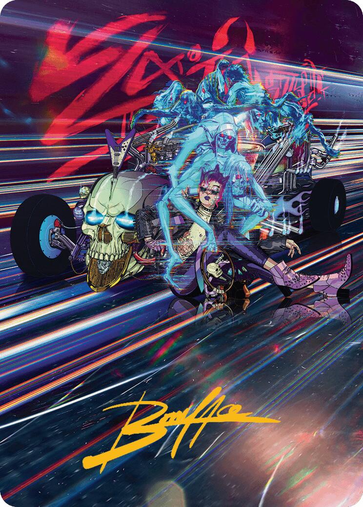 Midnight Mangler Art Card (Gold-Stamped Signature) [Aetherdrift Art Series] MTG Single Magic: The Gathering | Red Claw Gaming