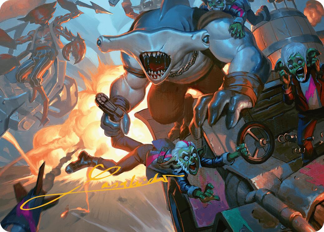 Trade the Helm Art Card (Gold-Stamped Signature) [Aetherdrift Art Series] MTG Single Magic: The Gathering | Red Claw Gaming