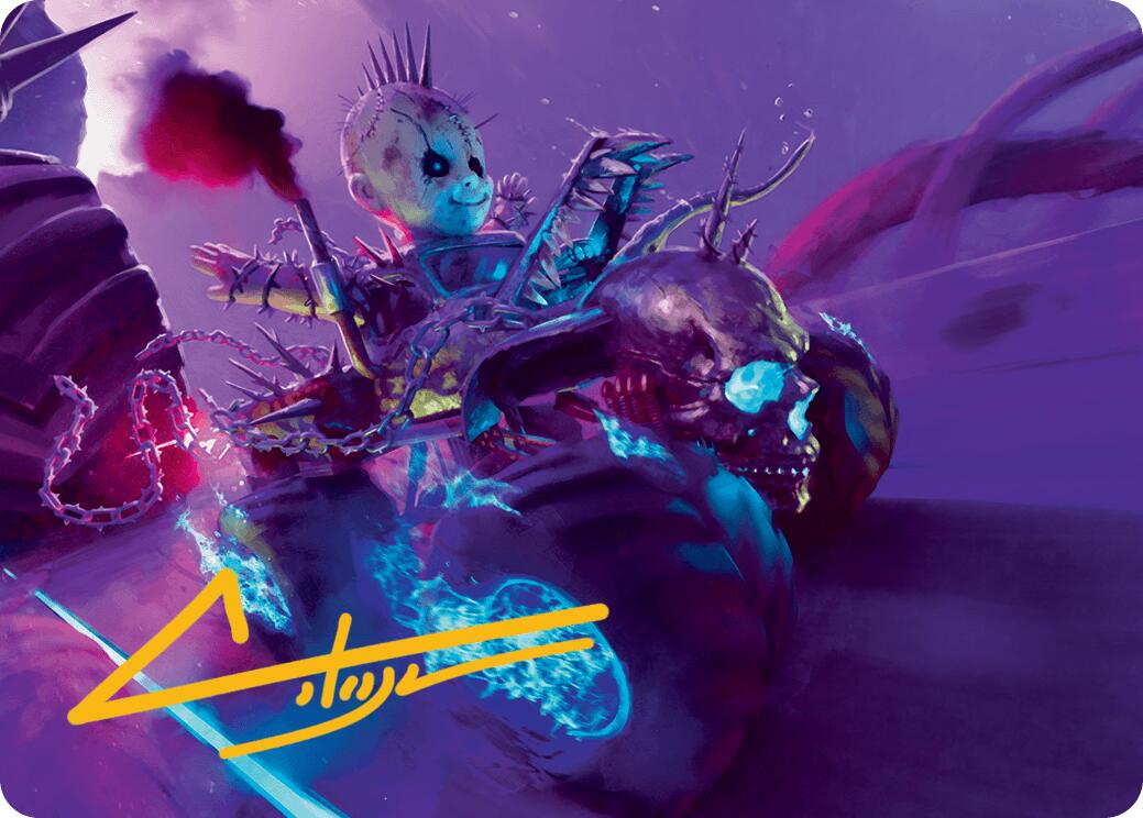 Pactdoll Terror Art Card (Gold-Stamped Signature) [Aetherdrift Art Series] MTG Single Magic: The Gathering | Red Claw Gaming