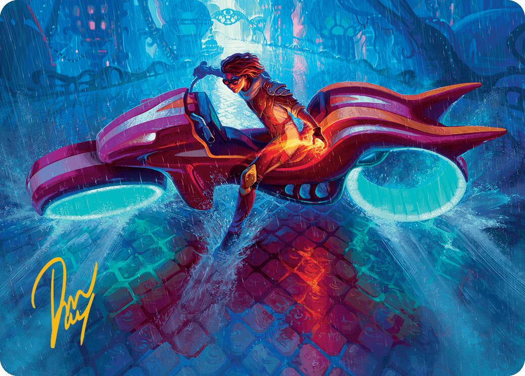 Chandra, Spark Hunter Art Card (Gold-Stamped Signature) [Aetherdrift Art Series] MTG Single Magic: The Gathering | Red Claw Gaming