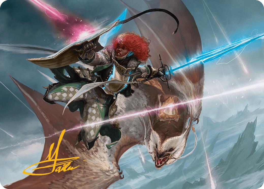 Caradora, Heart of Alacria Art Card (14/54) (Gold-Stamped Signature) [Aetherdrift Art Series] MTG Single Magic: The Gathering | Red Claw Gaming