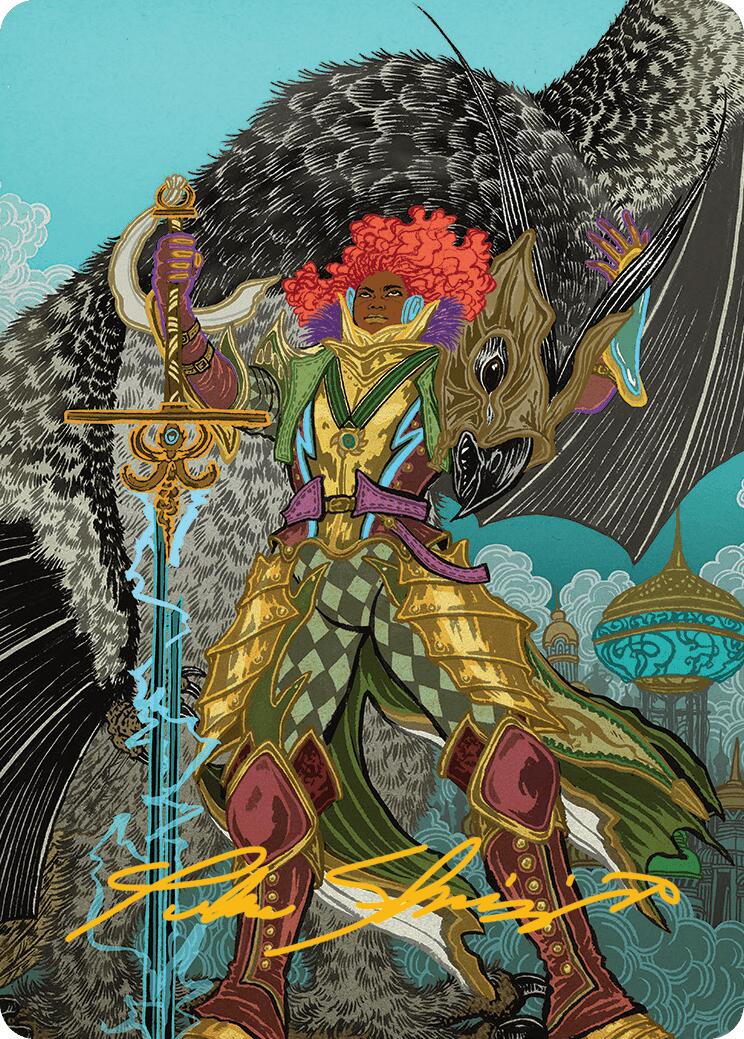 Caradora, Heart of Alacria Art Card (3/54) (Gold-Stamped Signature) [Aetherdrift Art Series] MTG Single Magic: The Gathering | Red Claw Gaming