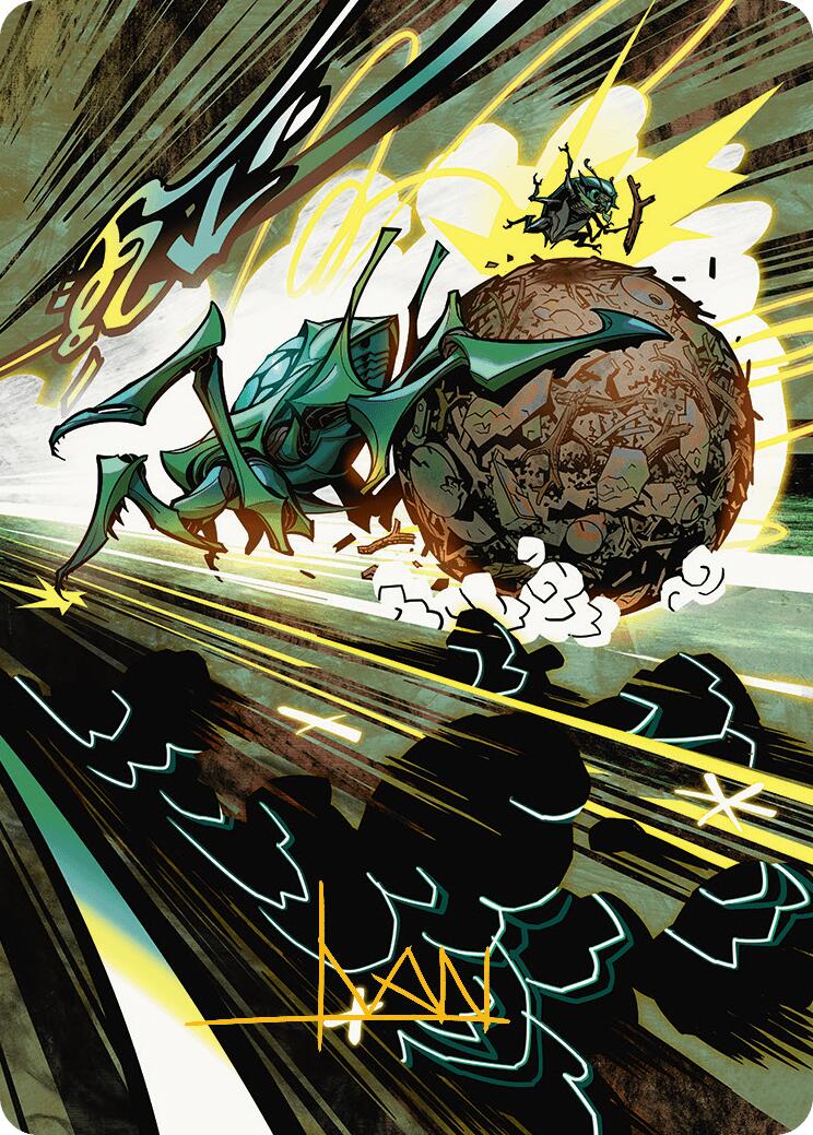 Debris Beetle Art Card (Gold-Stamped Signature) [Aetherdrift Art Series] MTG Single Magic: The Gathering | Red Claw Gaming