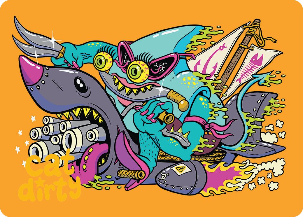 Fearless Swashbuckler Art Card (Gold-Stamped Signature) [Aetherdrift Art Series] MTG Single Magic: The Gathering | Red Claw Gaming